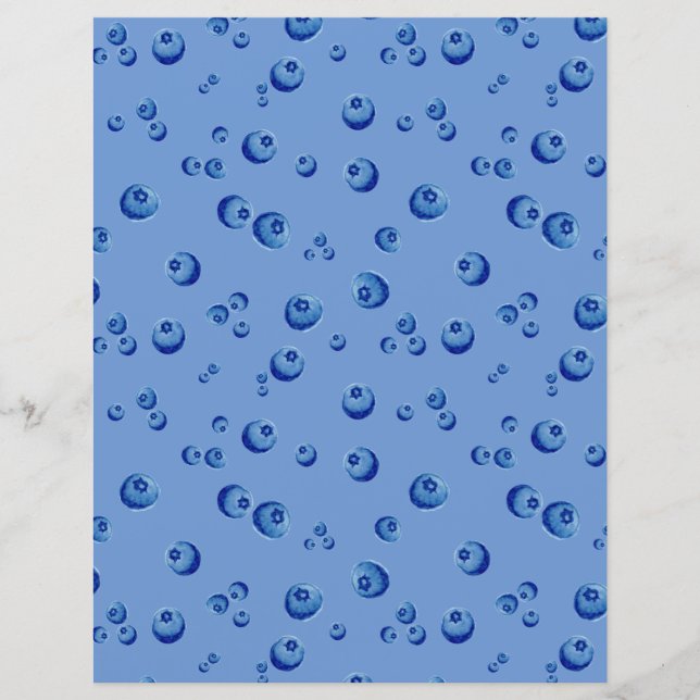 Papier Aquarelle de bleuet (Devant)