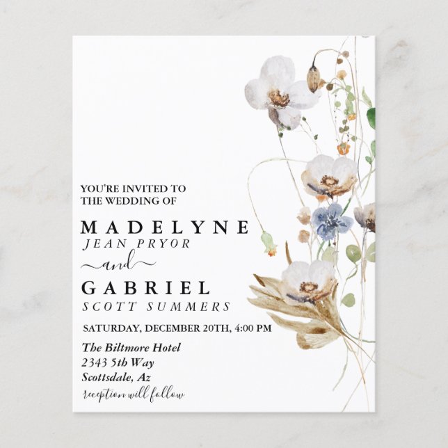 Papier Aquarelle de fleur sauvage de champ (Devant)