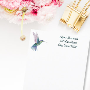 Papier Aquarelle Élégante colibri Monogramme personnel