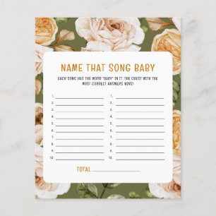 Papier Aquarelle Floral Nom De Chute Qui Chanson Jeu