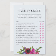 Aquarelle florale bleu poudre Game Over ou Under 