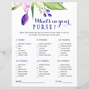 Papier Aquarelle florale élégant jeu de douche nuptiale