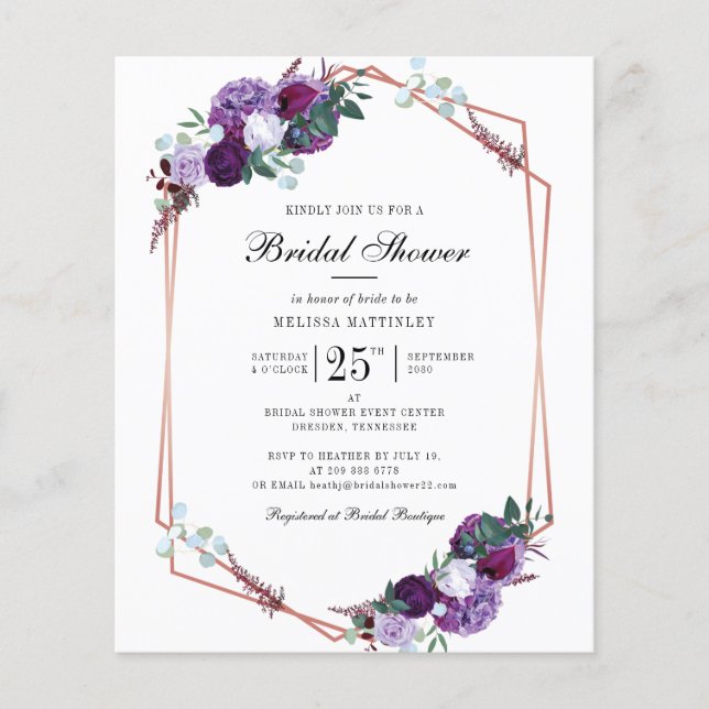 Papier Aquarelle florale Fête des mariées botanique (Devant)