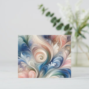 Papier Aquarelle Imaginaire Floral Pastel Bleu & Crème