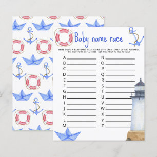 Papier Aquarelle marine - Baby name race jeu