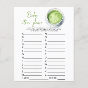 Papier Aquarelle Matcha baby shower Baby Item Jeu