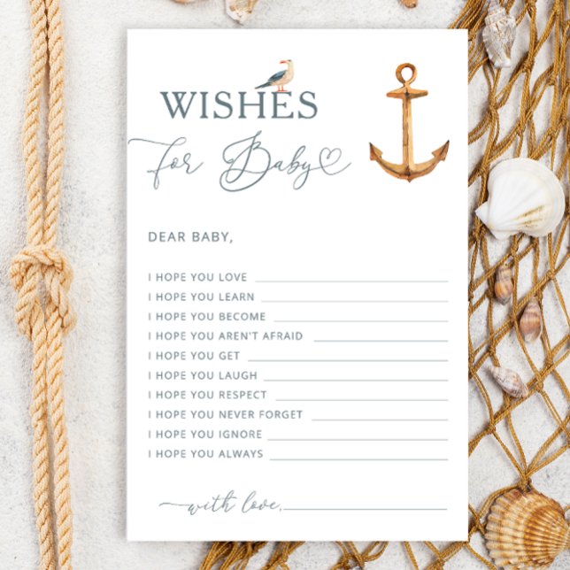 Papier Aquarelle Moderne Voeux Nautiques pour Baby Game (Créateur téléchargé)