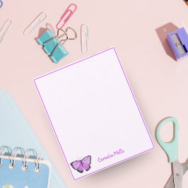 Papier Aquarelle Papillon pourpre Nom personnalisé