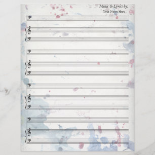 Papier Aquarelle Plaques vierges Musique Basse Clé