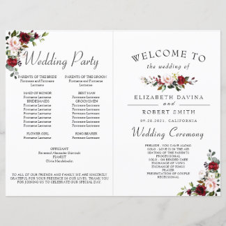 Papier Aquarelle romantique géométrique bordeaux