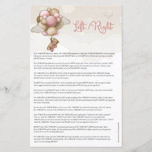 Papier Aquarelle rose brun ivoire ours en peluche gauche