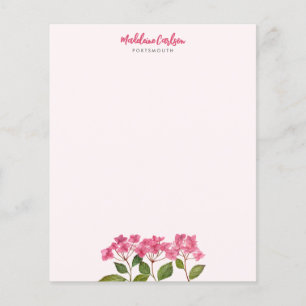 Papier Aquarelle rose Hydrangée Lacecaps peinture florale