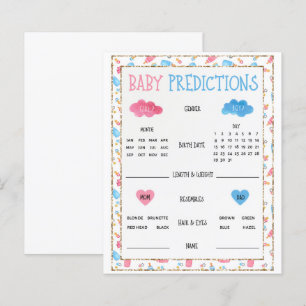 Papier Aquarelle Sexe Révéler Baby Predictions Jeu