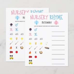 Papier Aquarelle Sexe Révéler Nursery Rhyme Jeu