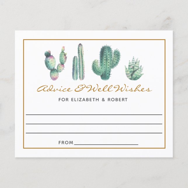 Papier aquarelle succulents mariage accueil conseil (Devant)