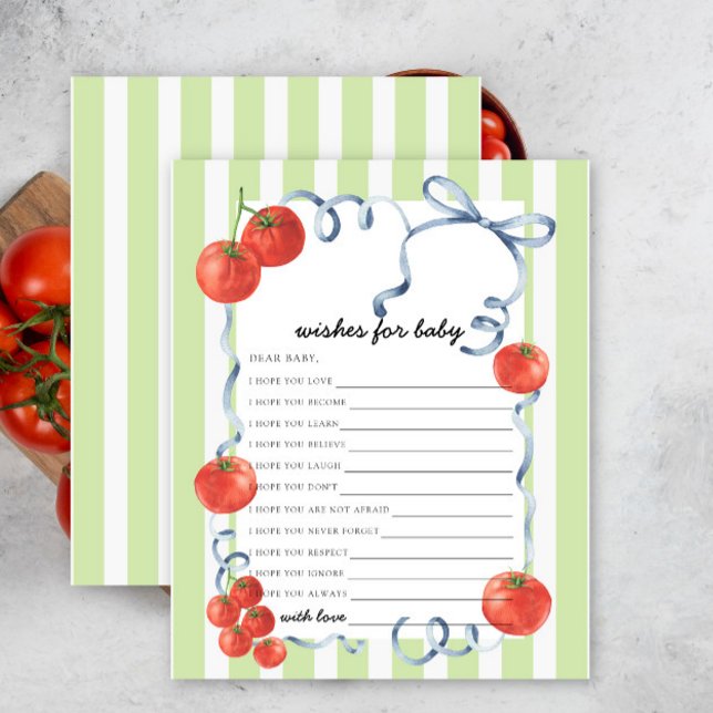 Papier Aquarelle tomate souhaits pour bébé (Créateur téléchargé)