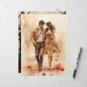 Papier Aquarelle Valentine's Walk Paper Craft Cardstock