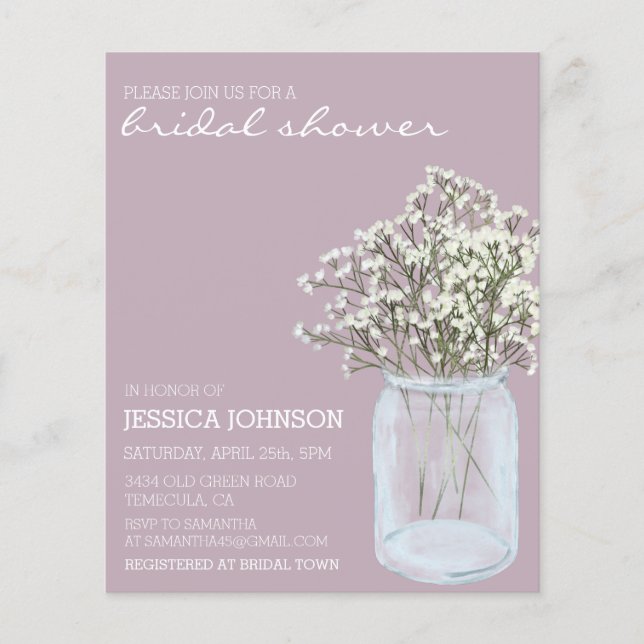 Papier Aquarelle Whimsical Baby's Breath Budget (Devant)