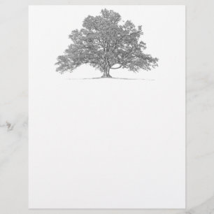 Papier Arbre de chêne généalogique personnalisé stationna
