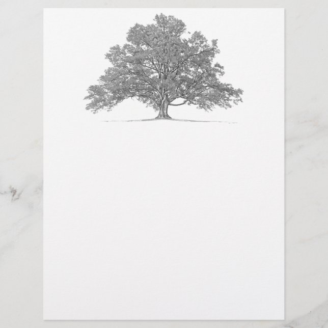 Papier Arbre de chêne généalogique personnalisé stationna (Devant)