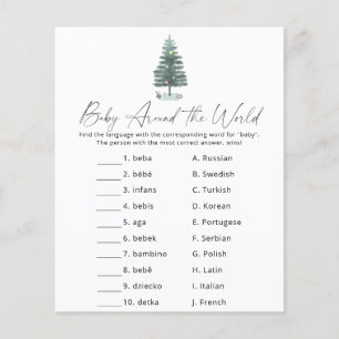 Papier Arbre de Noël - Baby Around the world game