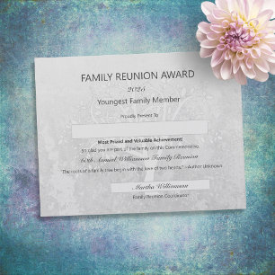 Papier Arbre des prix Silver Family Reunion