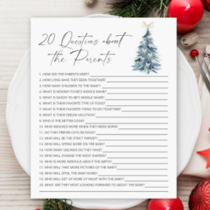 Papier Arbre d'hiver avec rubans - 20 Questions Parents