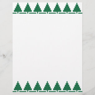 Papier Arbres verts de Noël motif