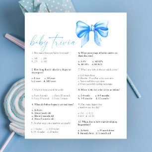 Papier Arc bleu - Bébé Quiz Jeu de Baby Shower