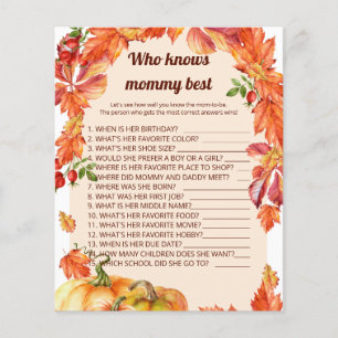 Papier Arc, feuille, citrouilles Qui connaît maman meille