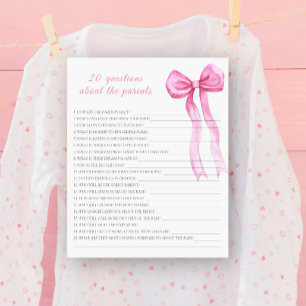 Papier Arc rose - 20 questions sur les Parents