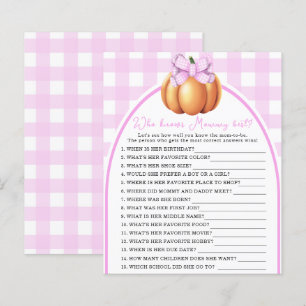 Papier Arc rose citrouille - Qui connaît maman mieux