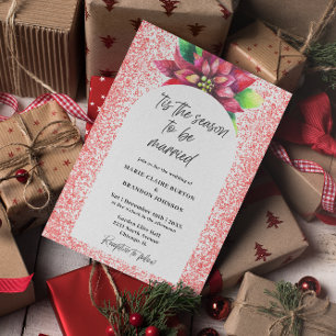 Papier Arche budgétaire Rouge Poinsettia Mariage de Noël 