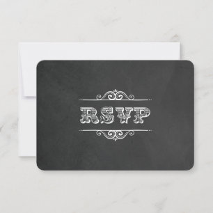 Papier Ardoise RSVP avec Typographie Vintage