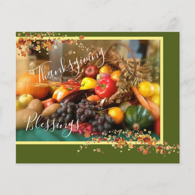 Papier Arrière - plan des Bénédictions de Thanksgiving (Devant)