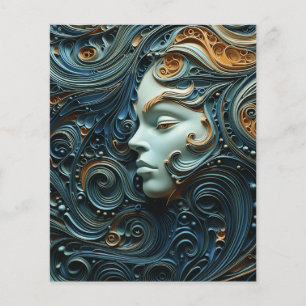 Papier Art 3D de la femme Lune
