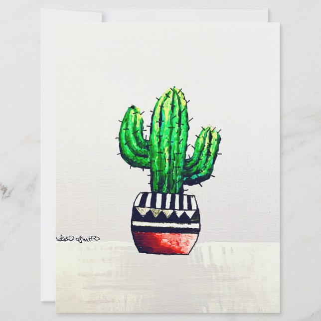 Papier Art de cactus (Devant)