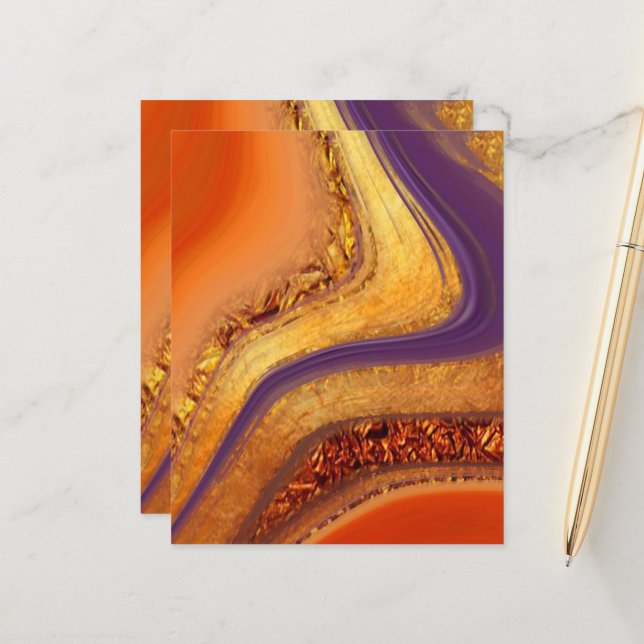 Papier art de couleur vibratoire (Devant/Arrière en situation)