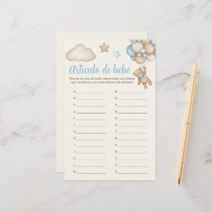 Papier Artículo de bebé juego para Baby shower