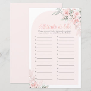 Papier Artículo de bebé juego para Baby shower Niña