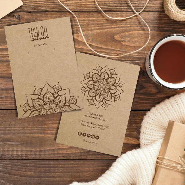 papier artisanal mandala Carte d'affichage à oreil (Créateur téléchargé)