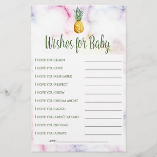 Papier Aspirations d'été ananas pour Baby shower bébé jeu