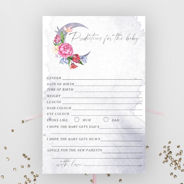 Papier Au-dessus de la Lune Bébé prédictions et conseils (Créateur téléchargé)