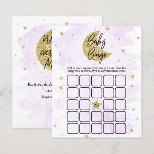 Papier Au-Dessus De La Lune   Bingo Baby shower neutre