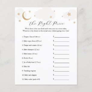 Papier Au-dessus de la lune Nom du jeu de Baby shower de