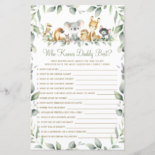 Papier Australian Animals Green Qui Connaît Papa Meilleur