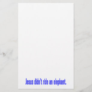 Papier Autocollant Jésus n'a pas monté un éléphant