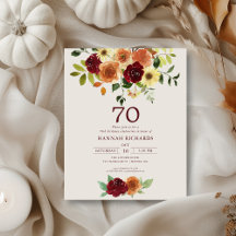 Automne | Automne Floral 70e anniversaire Invitati