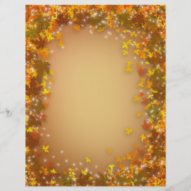 Papier Automne automne laisse arrière - plan pour la lett (Devant)