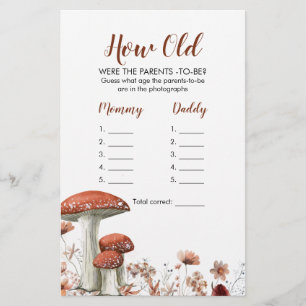 Papier Automne Boho Champignons Floral Quel âge avaient l